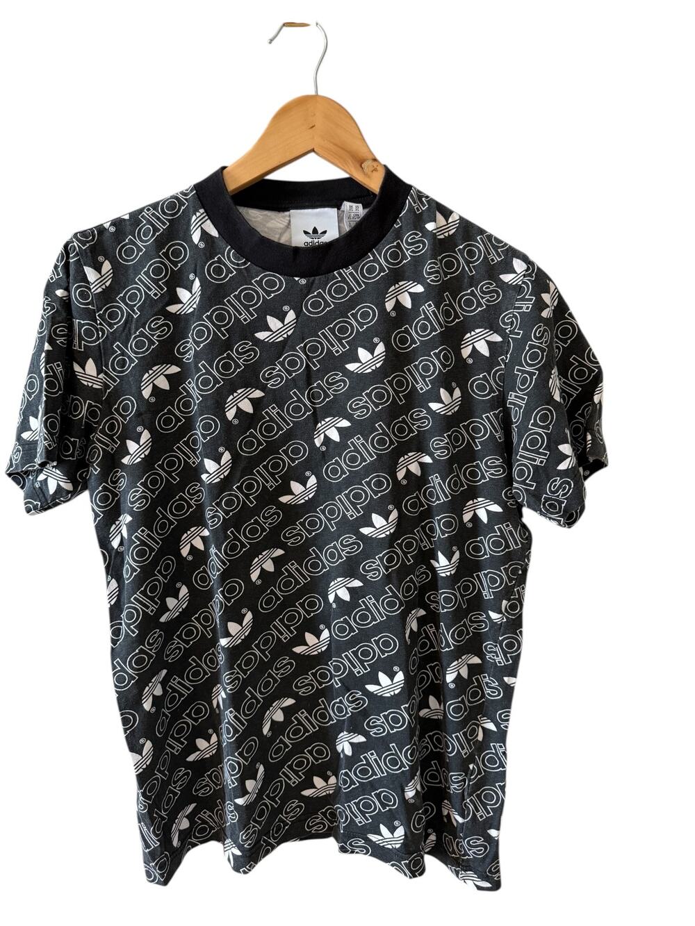 Adidas Originals All Over Print T Shirt Black XS